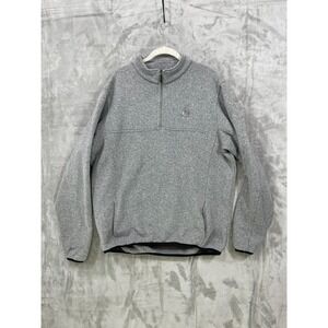 Peter Millar Warmth Element Men's XL Gray  Pull Over‎ 1/4 Zip Fleece Jacket